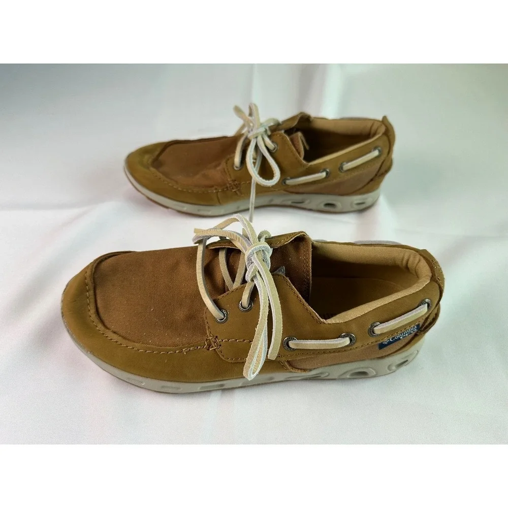 Columbia PFG Brown Boat Shoes Slip On Loafers Fishing Casual Comfort Mens Size 7